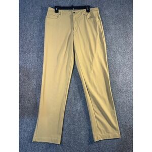 VRST Mens Limitless 5-Pocket Slim Fit Pants Tan Khaki 34x32 Tech Stretch Golf